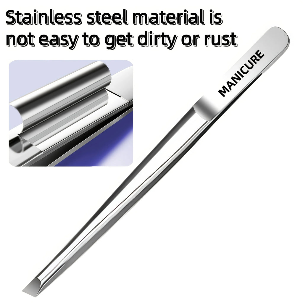 2pcs Stainless Steel Eyebrow & Eyelash Tweezers Applicator Set Eyebrow Tweezers PLUSH