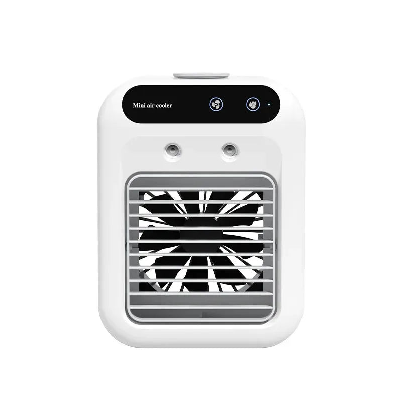 Mini Portable Desktop Air Cooler Fan with Humidifier – USB Portable Desktop Fan PLUSH White USB Type-C