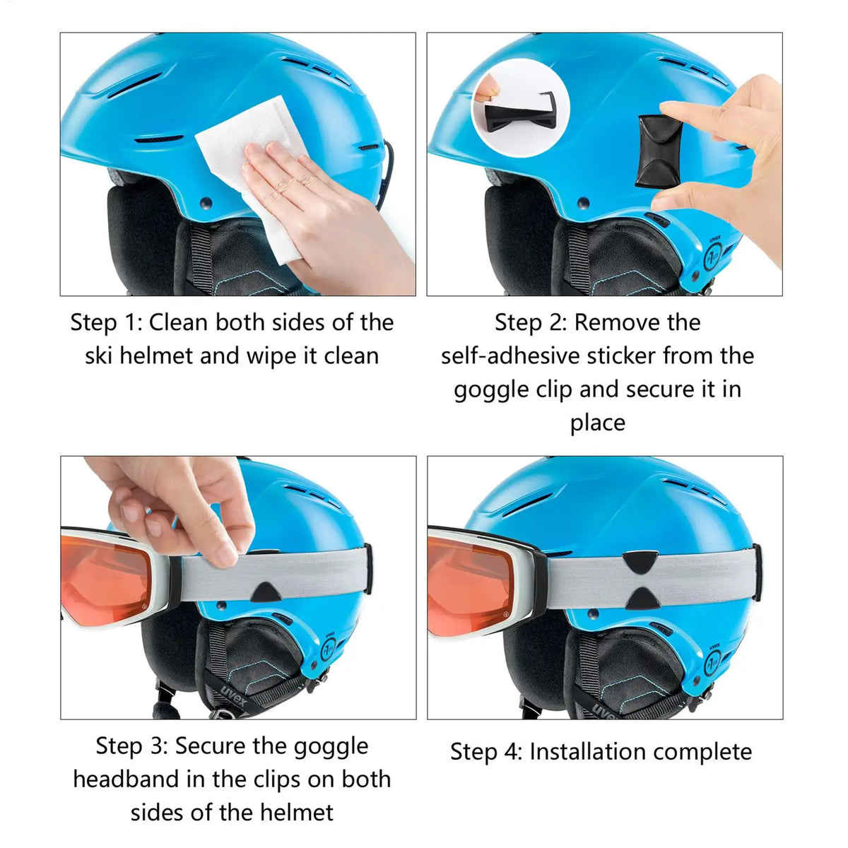 Drop-Proof Ski Goggle Clips 2pcs – Secure Grip Belt Buckles Ski Goggle Clips PLUSH
