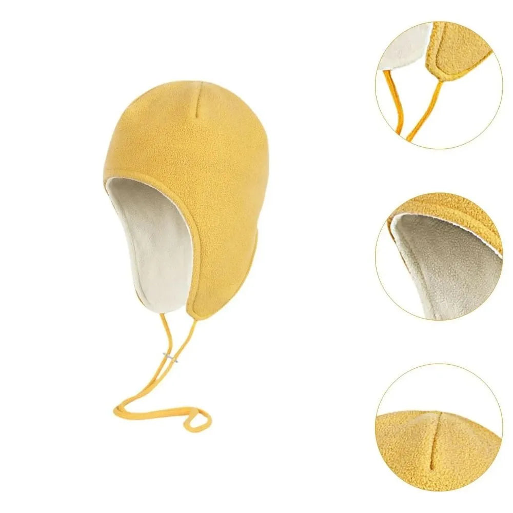 Windproof Fleece Ear Flap Hat – Adjustable Unisex Winter Cap Fleece Ear Flap Hat PLUSH