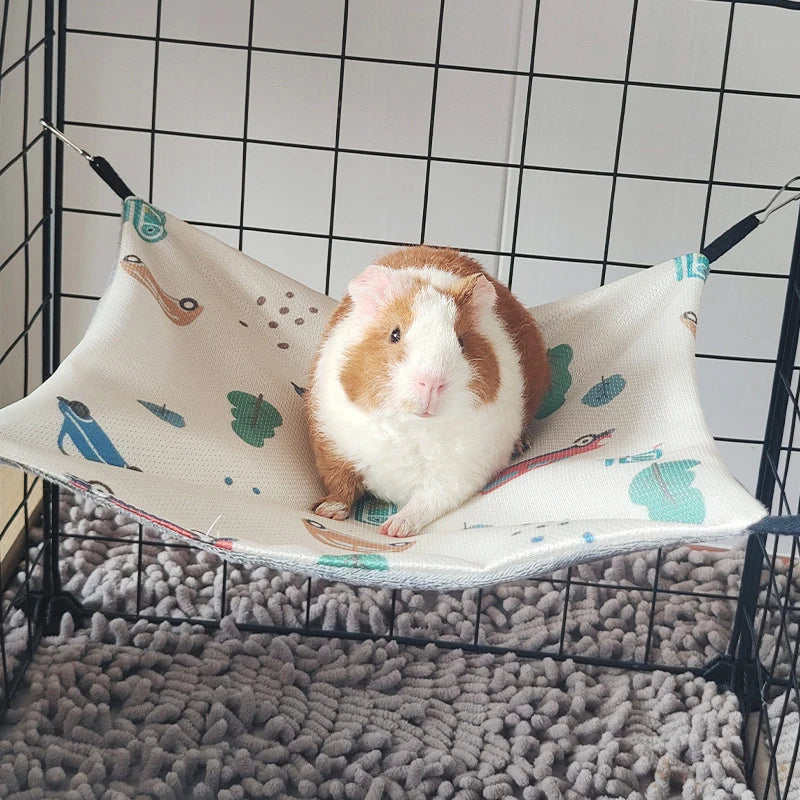 Small Pet Hammock – Breathable Ice Silk for Hamsters & More Small Pet Hammock PLUSH D M
