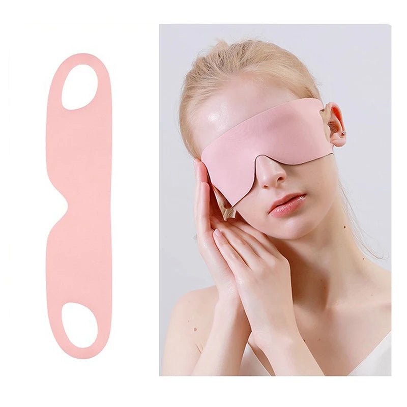 Zero Pressure Sleep Mask – Breathable Ice Silk Blockout Eye Mask Sleep Eye Mask PLUSH Pink