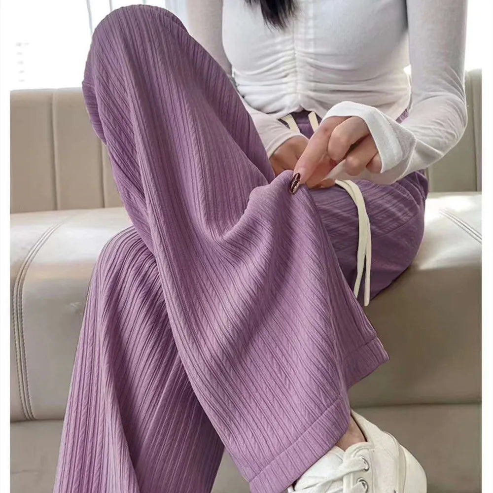Women's High Waist Wide Leg Puff Pants – Casual Summer Style Wide Leg Pants PLUSH