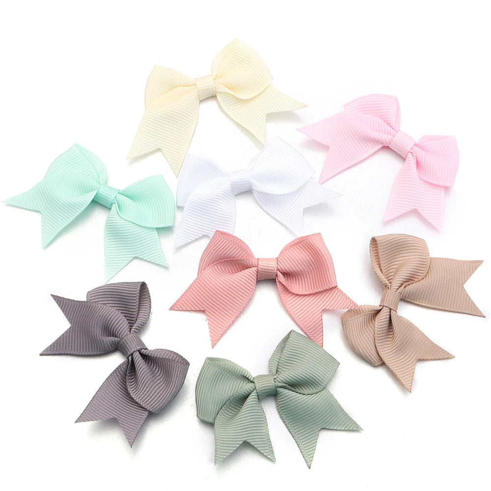 20pcs 2cm Satin Ribbon Bows – Colorful DIY Craft & Party Decor Ribbon Bow Embellishments PLUSH