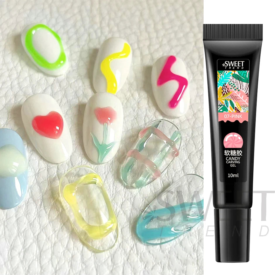 8ml Macaron Pudding Nail Gel – 3D Candy Color UV LED Polish Nail Gel Polish PLUSH
