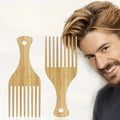 Wooden Afro Hair Picks – Curly, Thick Hair & Beard Combs Hair Pick Comb PLUSH 2pcs