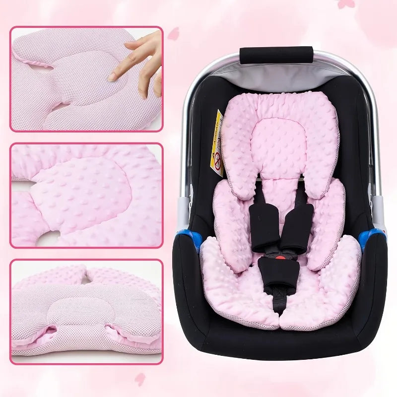 2-in-1 Reversible Baby Stroller Seat Cushion | Warm & Breathable Baby Stroller Seat Pad PLUSH