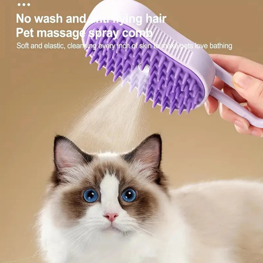 Foldable Pet Grooming Brush – Silicone Bristles Cats & Dogs Pet Grooming Brush PLUSH