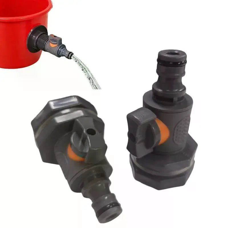 Water Tank Adapter with Valve – IBC/PVC Rainwater Connector Water Tank Adapter PLUSH