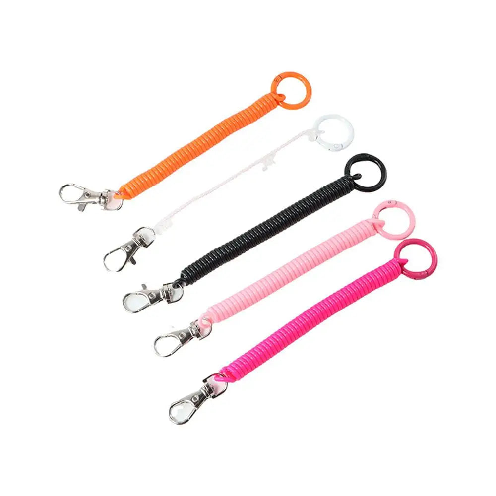 Spiral Spring Coil Key Chain – Metal Lobster Clasp Spring Coil Key Chain PLUSH