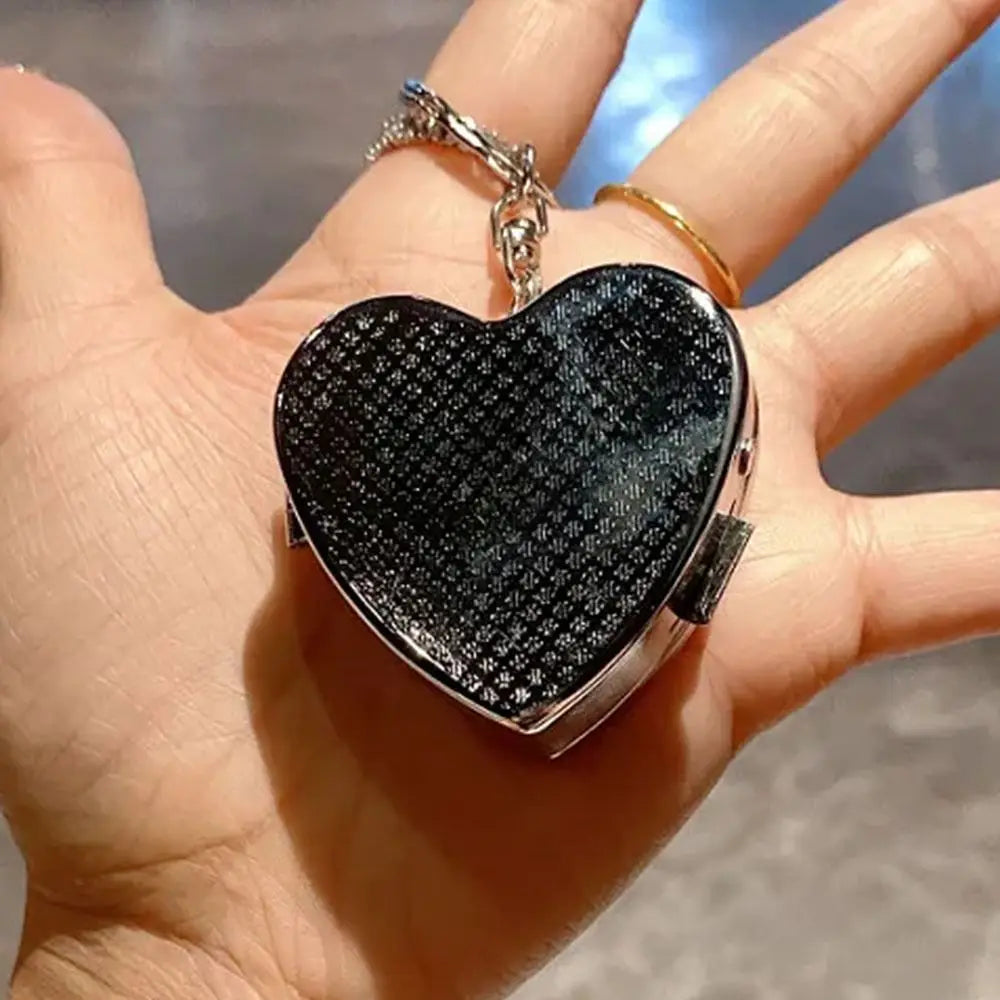 Rhinestone Heart Pill Box – Mini Travel Pill Organizer Travel Pill Organizer PLUSH