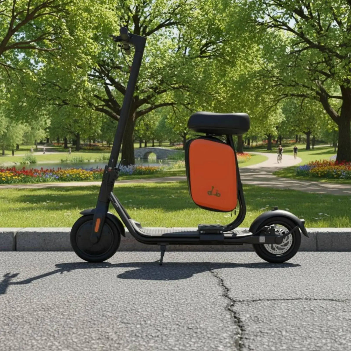 Scooter Seat Attachment with Bag – Wide Padded Saddle | Sunnimix Scooter Seat Attachment PLUSH