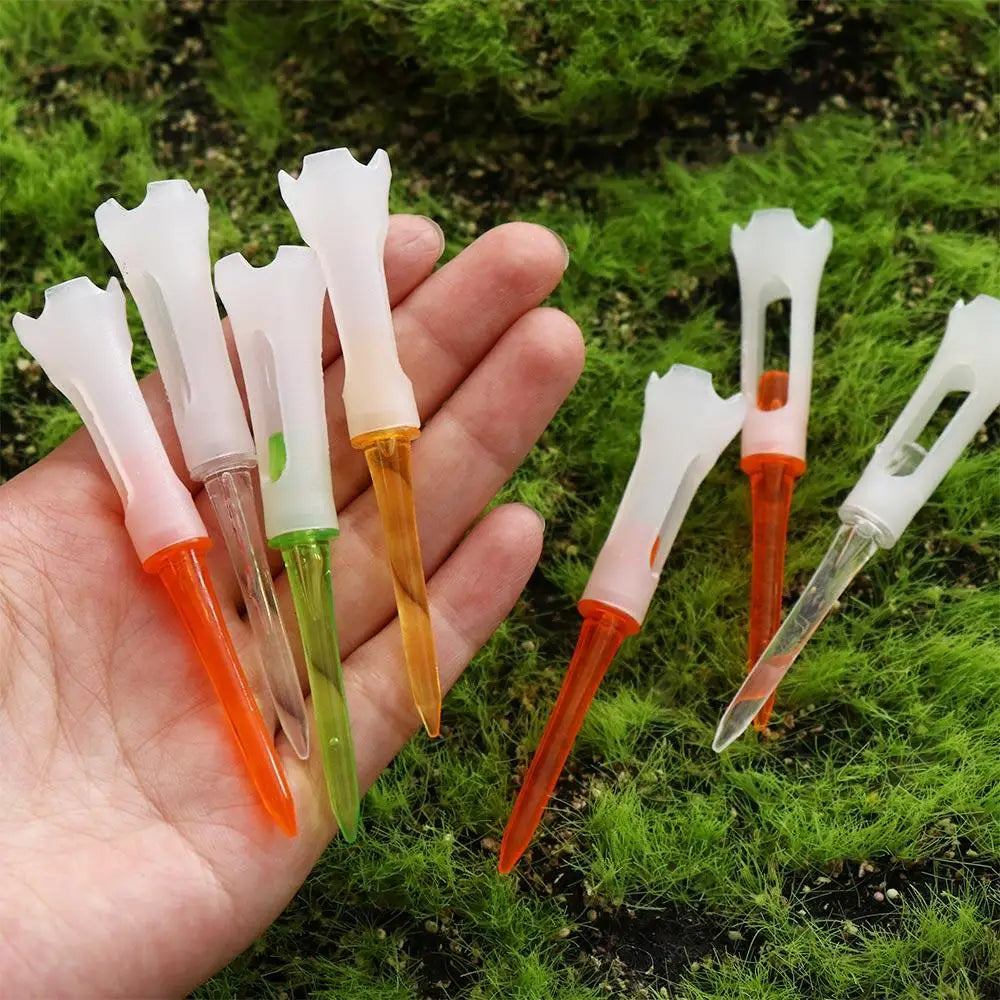 10pcs 83mm Rubber Cushion Golf Tees – Multicolor Plastic Set Golf Tees PLUSH