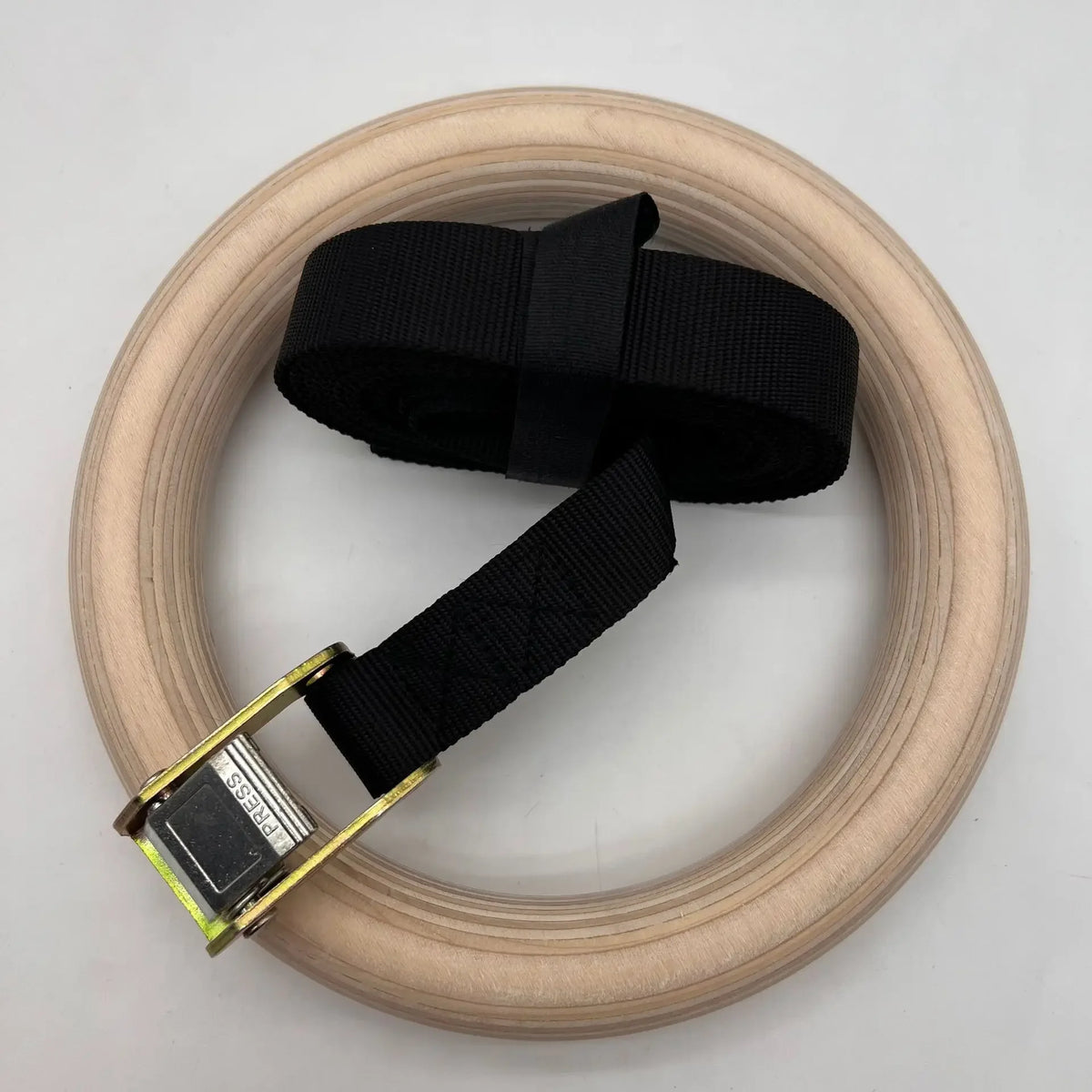Wooden Gymnastic Rings 28mm – Home Gym Pull Up Training Gymnastic Rings PLUSH Wooden ringwoventape