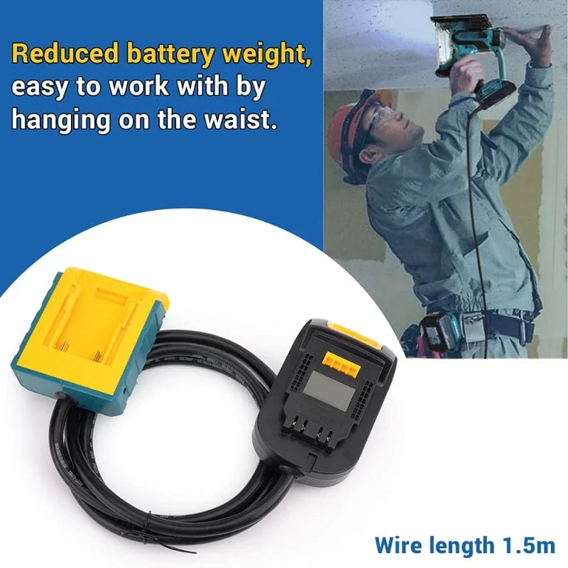 18V Battery Extension Cord – Makita Bosch Milwaukee DeWalt Battery Extension Cord PLUSH