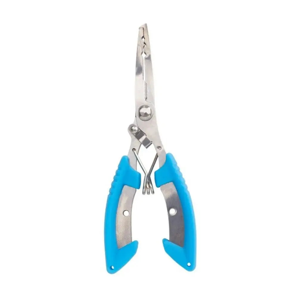 Stainless Steel Fishing Pliers – Curved Jaw & Hook Remover Fishing Pliers PLUSH blue