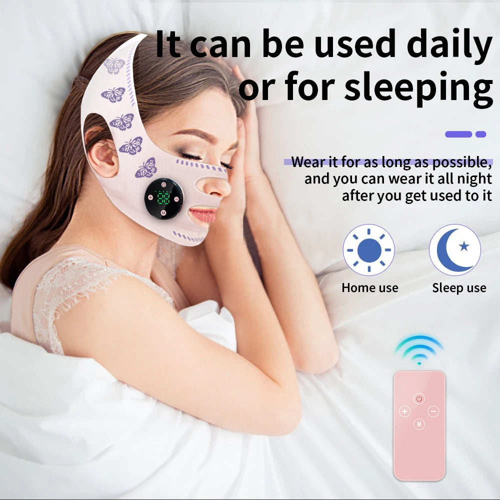 CAMMUO EMS Face Lifting Massage Strap | USB Rechargeable EMS Face Massager PLUSH