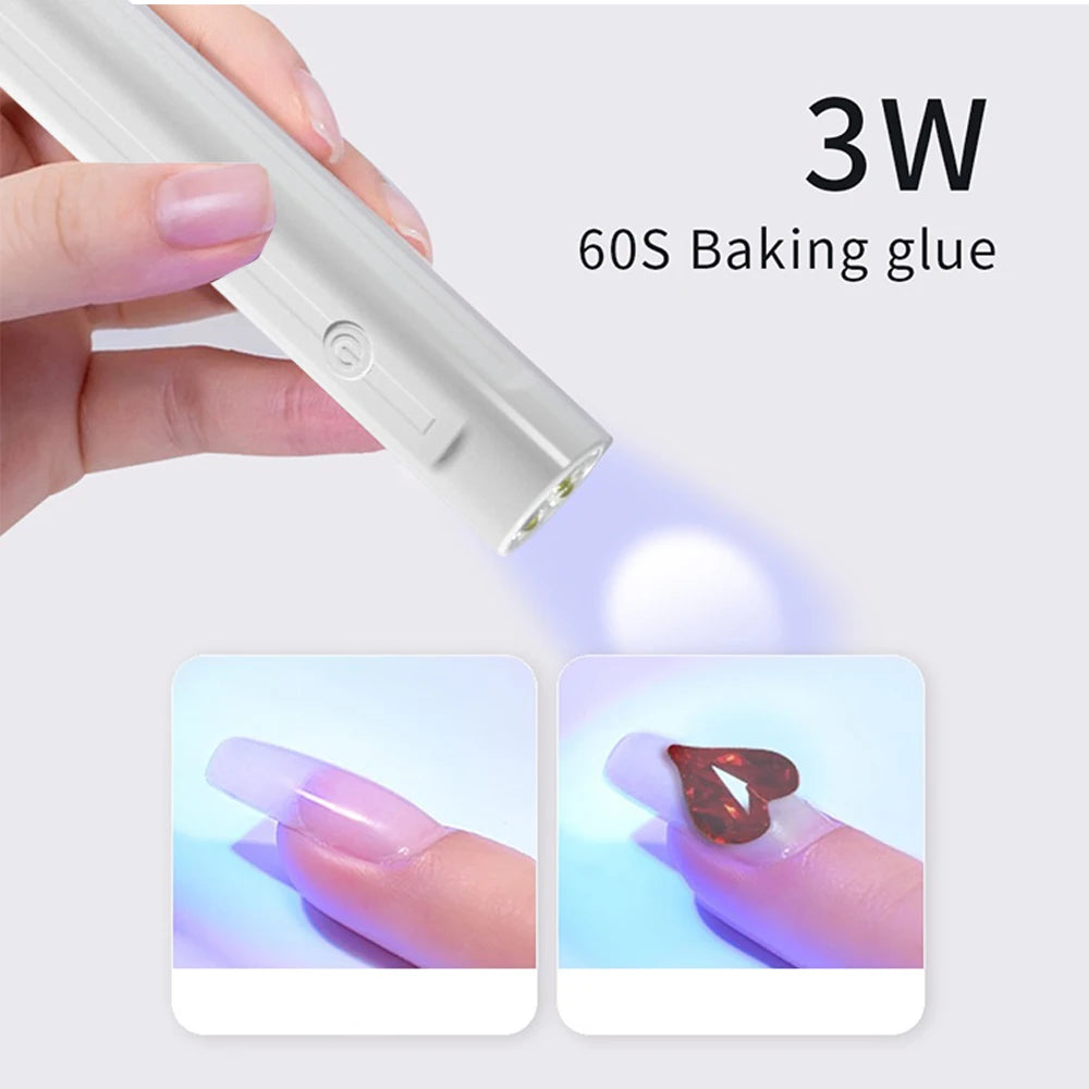 Portable Mini LED Nail Lamp – USB Gel Polish Dryer Pen LED Nail Lamp PLUSH