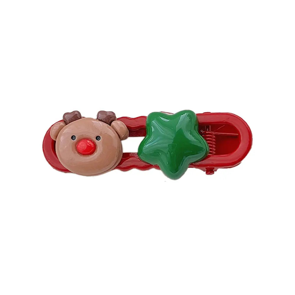 3-Pack Christmas Cartoon Hair Clips for Toddler Girls Kids Hair Clips PLUSH