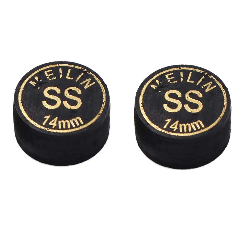 14mm Pigskin Leather Snooker Cue Tips SS/S/M/H – 2pcs Set Billiard Cue Tips PLUSH SS
