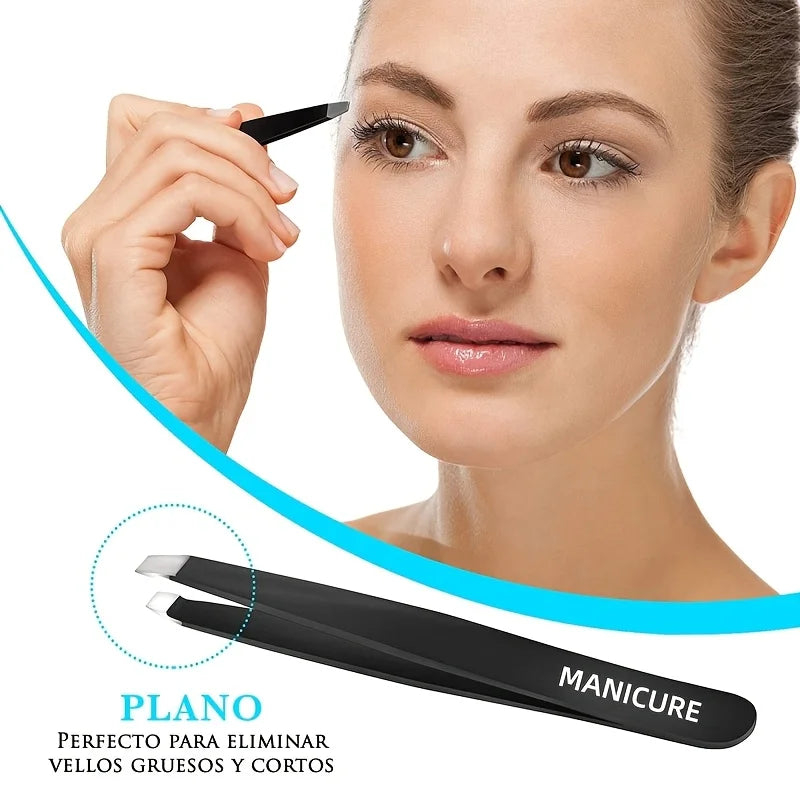 Ouriner 4-Piece Stainless Steel Eyebrow Tweezers Set Eyebrow Tweezers Set PLUSH