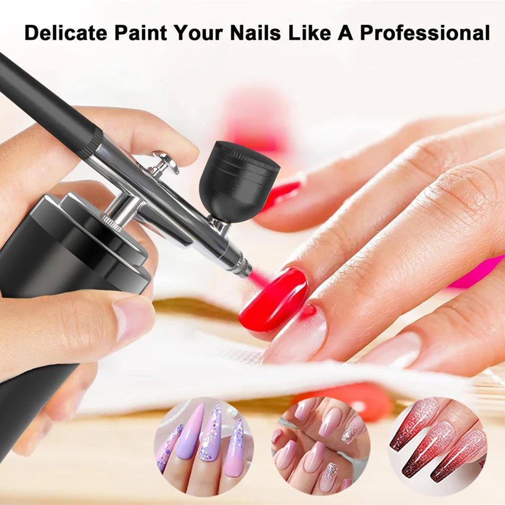 Wireless Airbrush Kit with Compressor – Nail Art & Crafts Nail Art Airbrush PLUSH