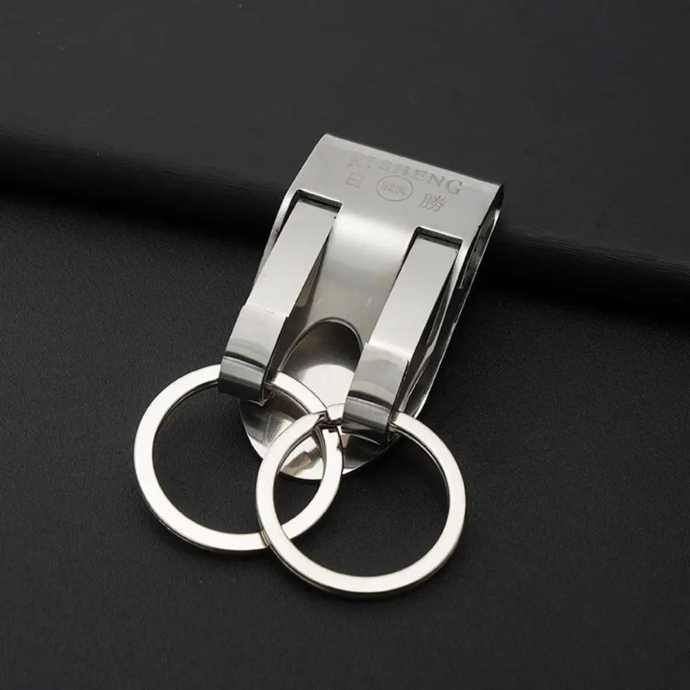 Stainless Steel Quick Release Belt Keychain Clip & Key Ring Belt Key Clip PLUSH Style 1
