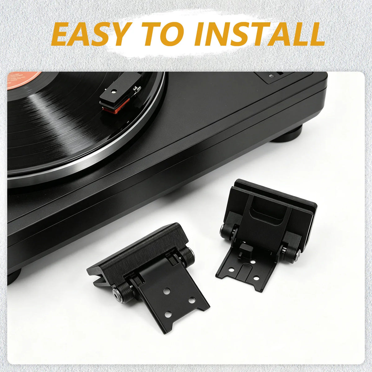 Universal Turntable Dust Cover Hinges 2pcs – Black Replacement Turntable Hinge Parts PLUSH Default Title