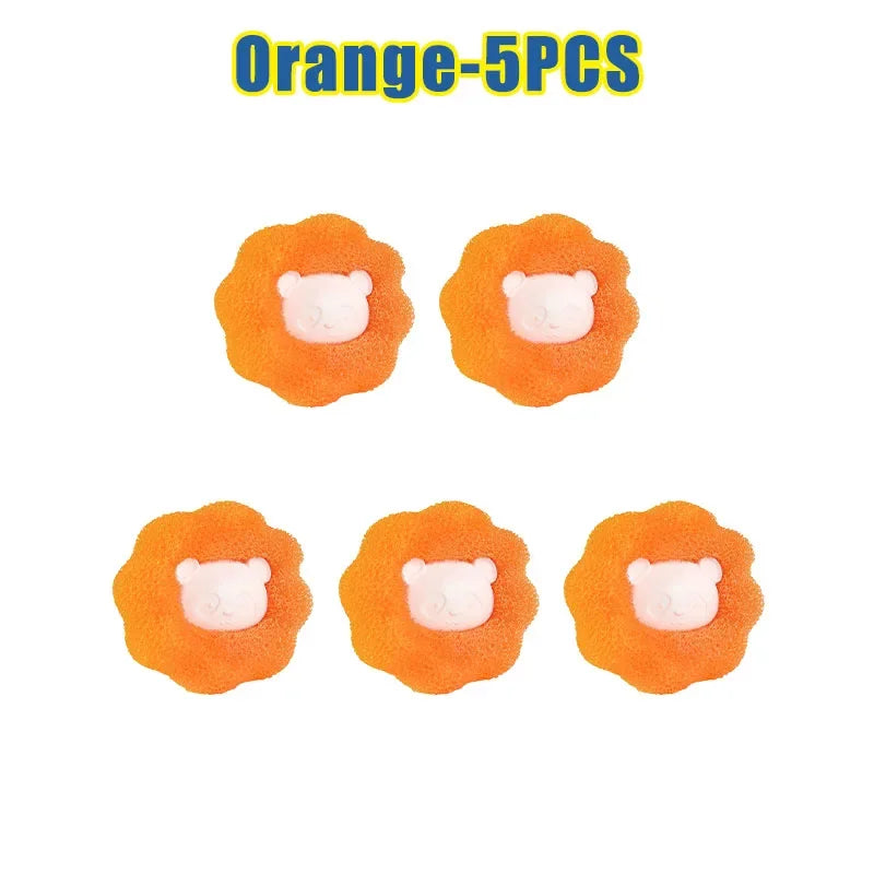 Laundry Washing Balls – Lint & Pet Hair Remover 6pcs Laundry Washing Balls PLUSH Orange 5PCS