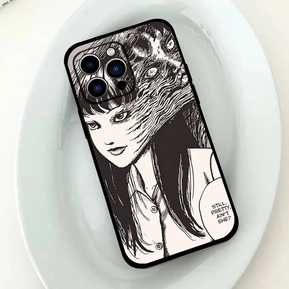 Junji Ito Anime iPhone Case – Shockproof Silicone Cover Anime Phone Case PLUSH