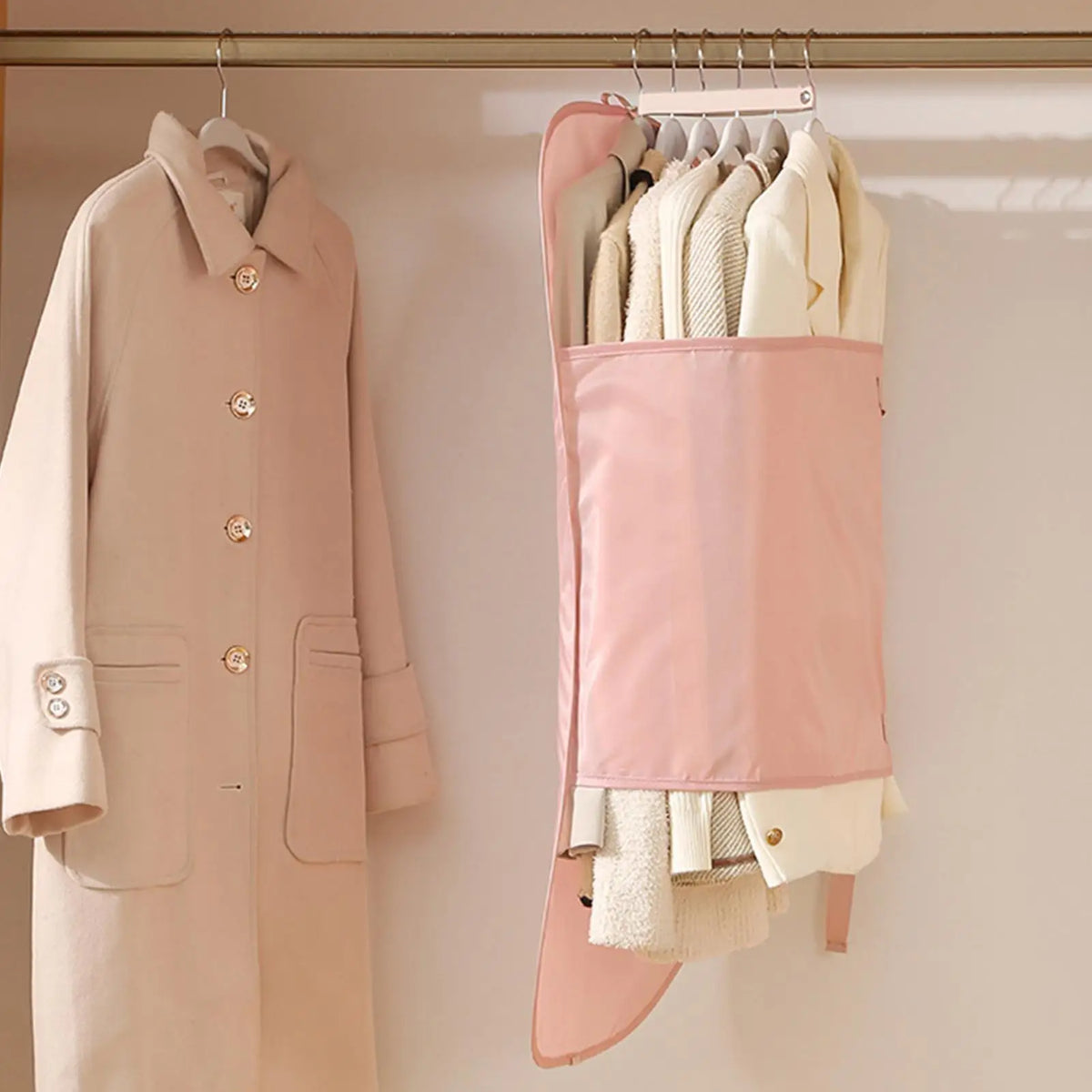 Compression Garment Bag Closet Organizer | Space Saver Board Garment Storage Bag PLUSH