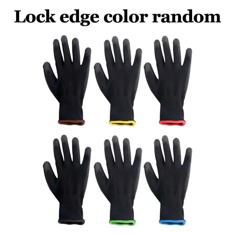 Nylon PU Coated Work Gloves 20/40pcs – Non-Slip, Sizes S–XL Work Gloves PLUSH
