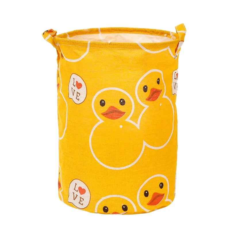 Foldable Cotton Laundry Hamper Basket – Clothes & Toy Organizer Laundry Hamper Basket PLUSH