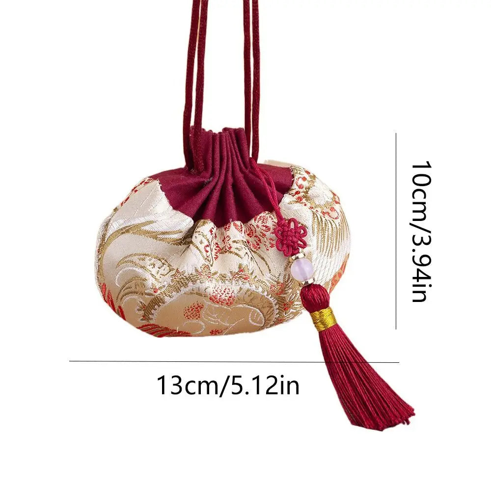 Brocade Floral Embroidery Sachet Pouch – Retro Jewelry Bag Jewelry Storage Pouch PLUSH