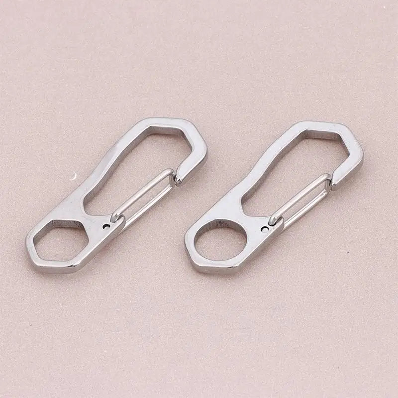 Stainless Steel Carabiner Snap Hooks & Keychain Clips 2/5 Pack Carabiner Snap Hooks PLUSH