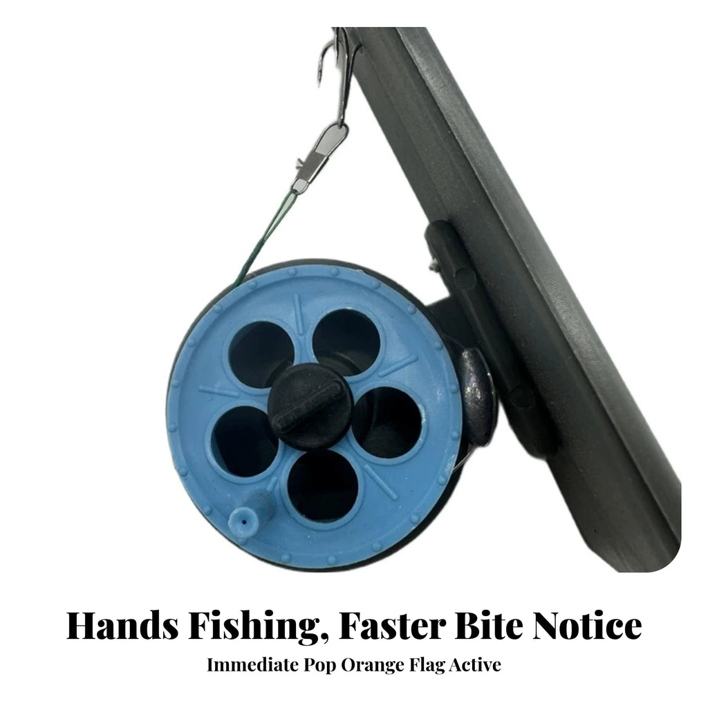Portable Ice Fishing Rig with High-Visibility Flag Indicator Ice Fishing Rig PLUSH