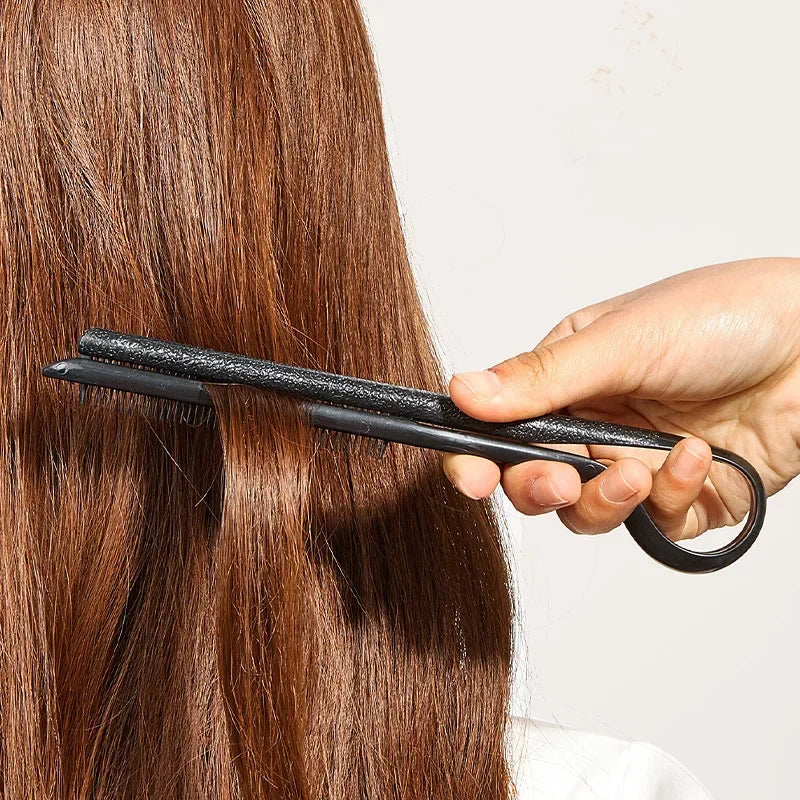 V-Type Hair Straightener Comb – Anti-Static Styling Tool 2pk Hair Styling Comb PLUSH