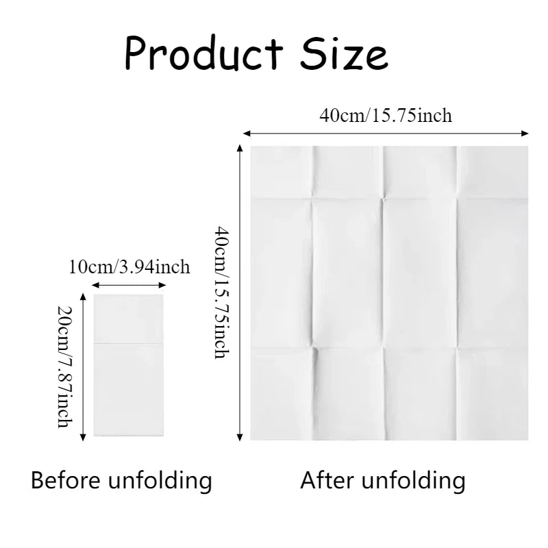 Prefolded Paper Napkins with Flatware Pocket – 25/50pcs Disposable Paper Napkins PLUSH