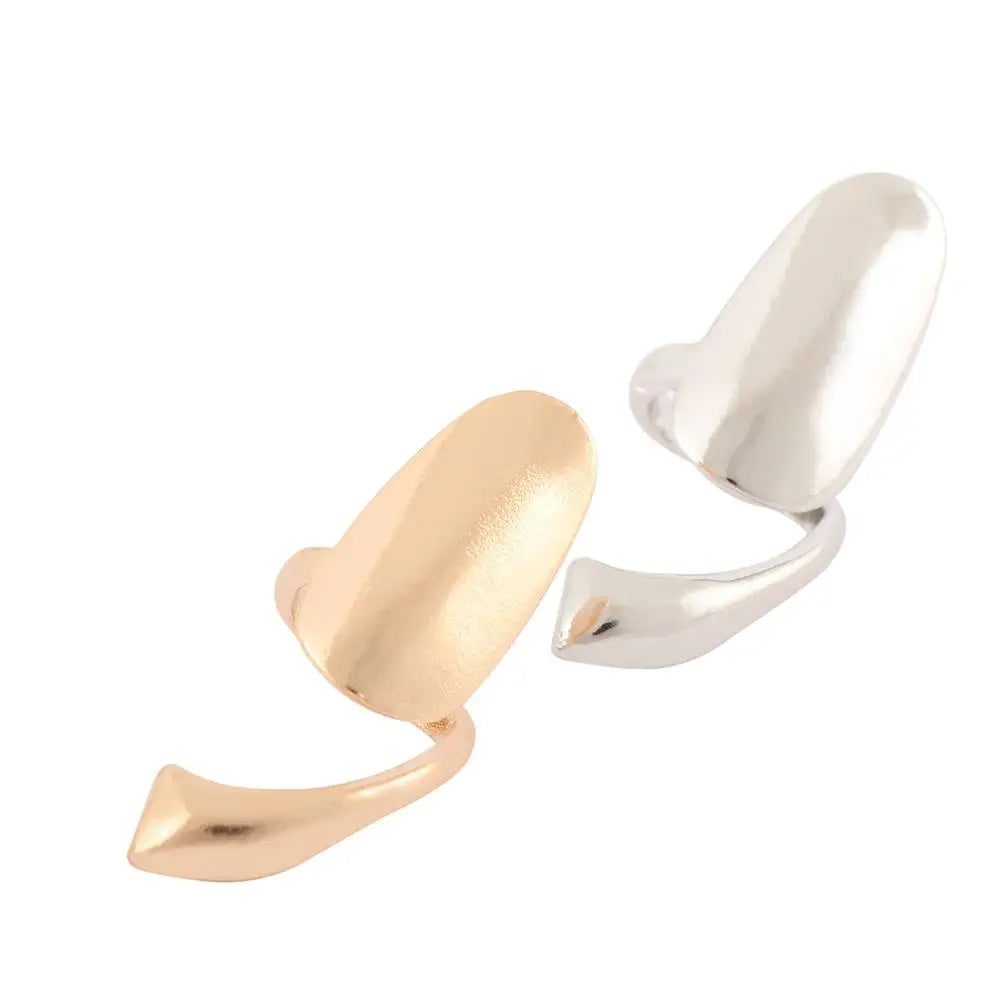Zinc Alloy Fingernail Ring – Gold & Silver Fashion Jewelry Fashion Ring PLUSH
