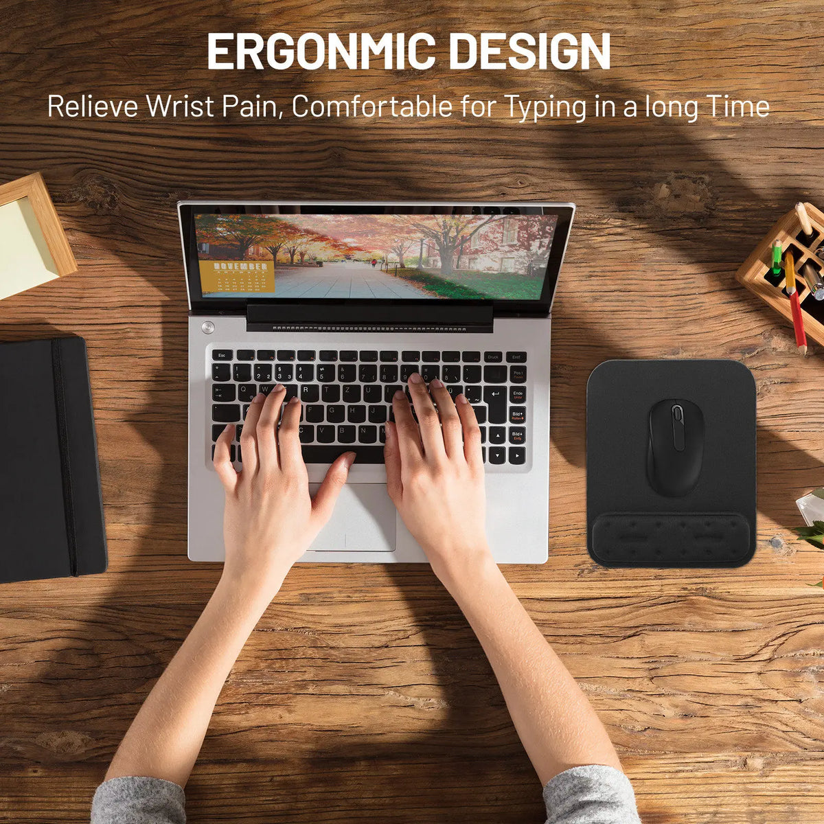 Memory Foam Mouse Wrist Rest Pad – Ergonomic Non-Slip Mat Mouse Wrist Rest Pad PLUSH