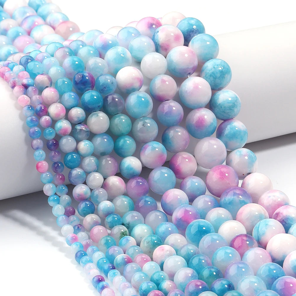 Persian Jade Natural Stone Round Spacer Beads – DIY Jewelry Stone Spacer Beads PLUSH