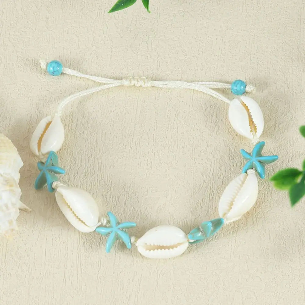 Bohemian Sea Series Starfish & Turtle Beaded Bracelet Beaded Strand Bracelet PLUSH style C