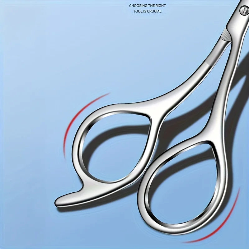 Stainless Steel Eyebrow Scissors with Comb – Beard Trimming Eyebrow Grooming Scissors PLUSH
