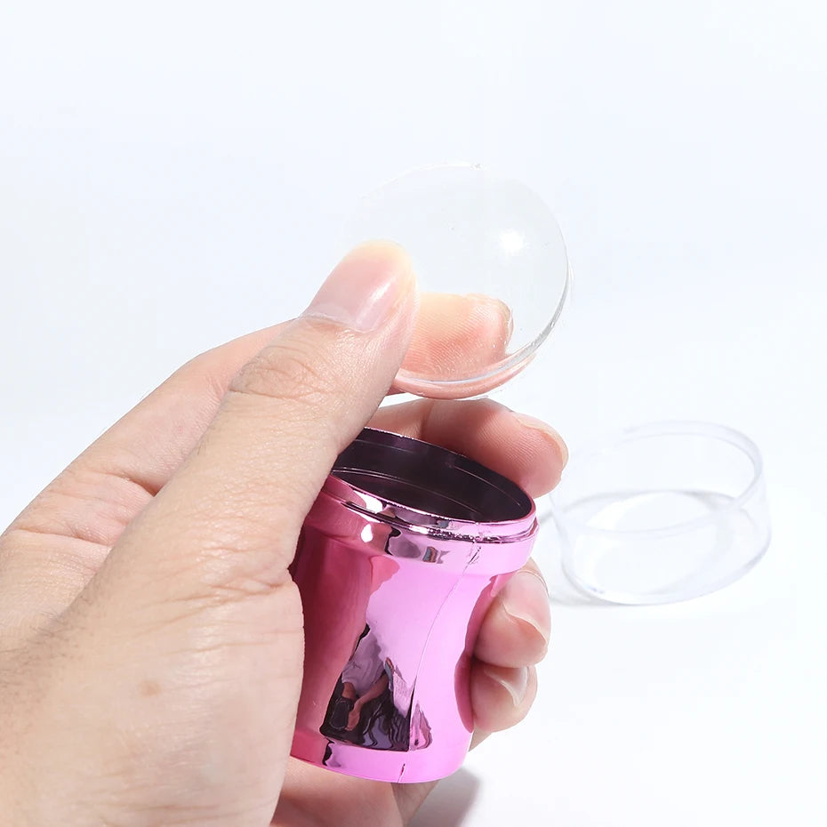 Silicone Jelly Nail Art Stamper & Scraper Set – 3pcs Nail Art Stamper PLUSH