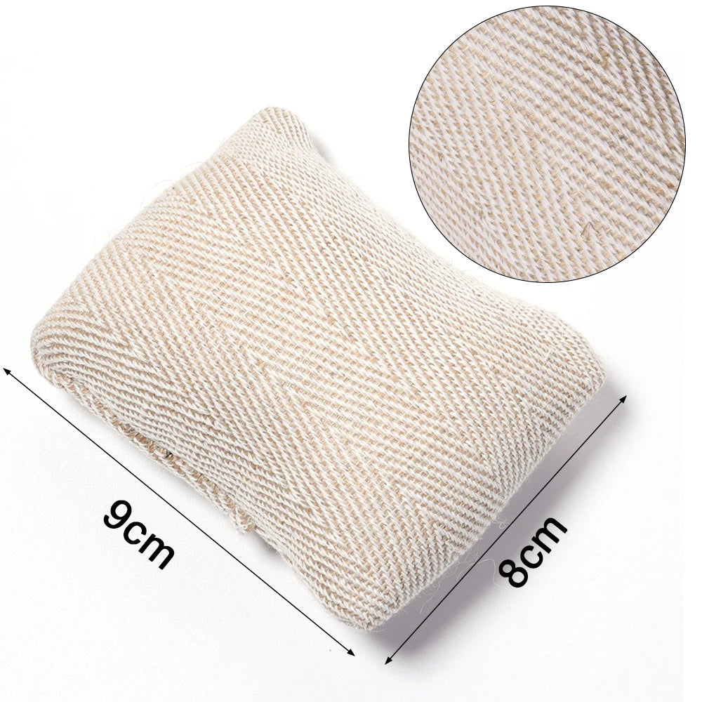 Linen Bracelet Display Pillow – Burlap Bangle Stand Prop Jewelry Display Stand PLUSH A 8x9cm
