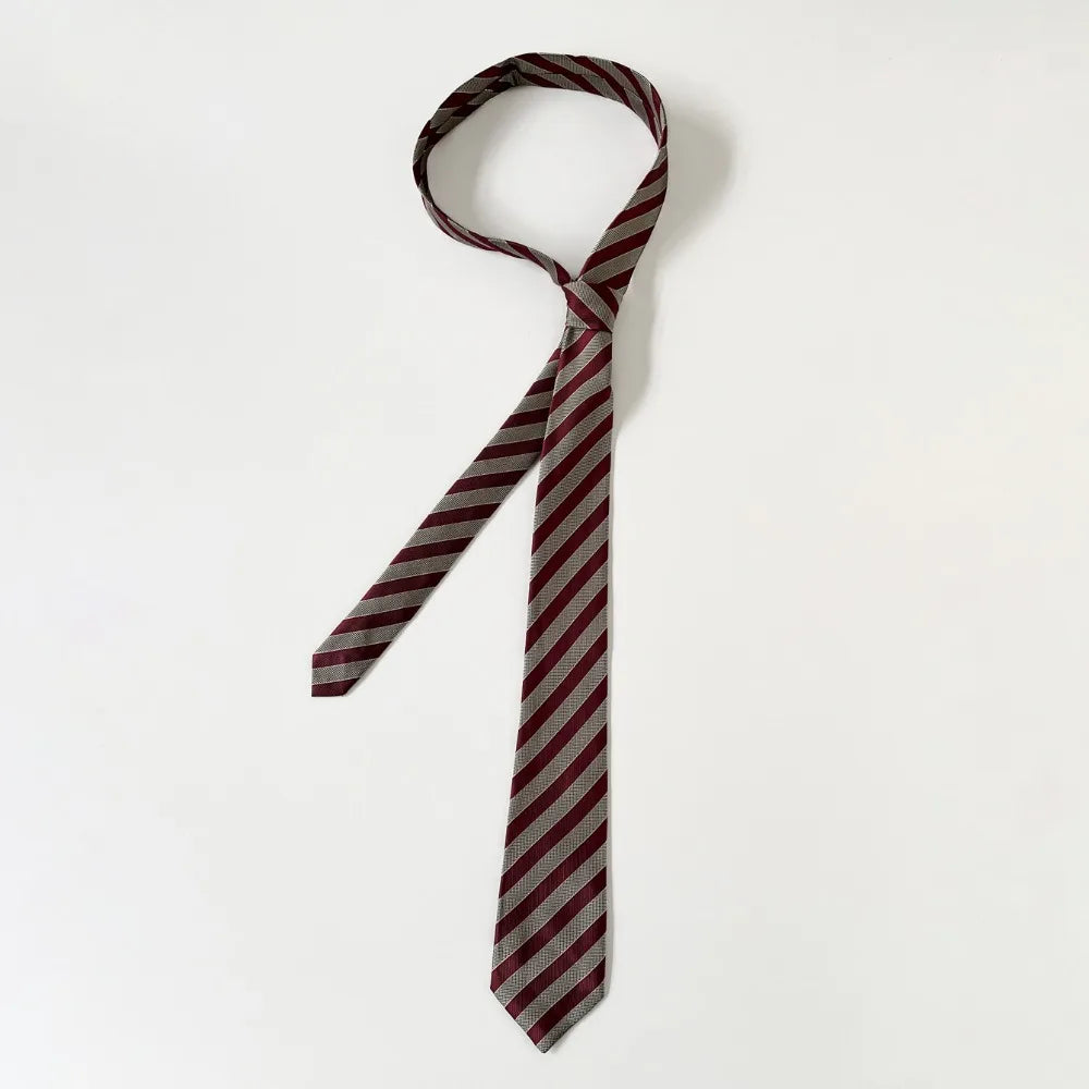 Y2K Korean Striped Necktie – Harajuku JK Uniform Style Fashion Necktie PLUSH Style 2