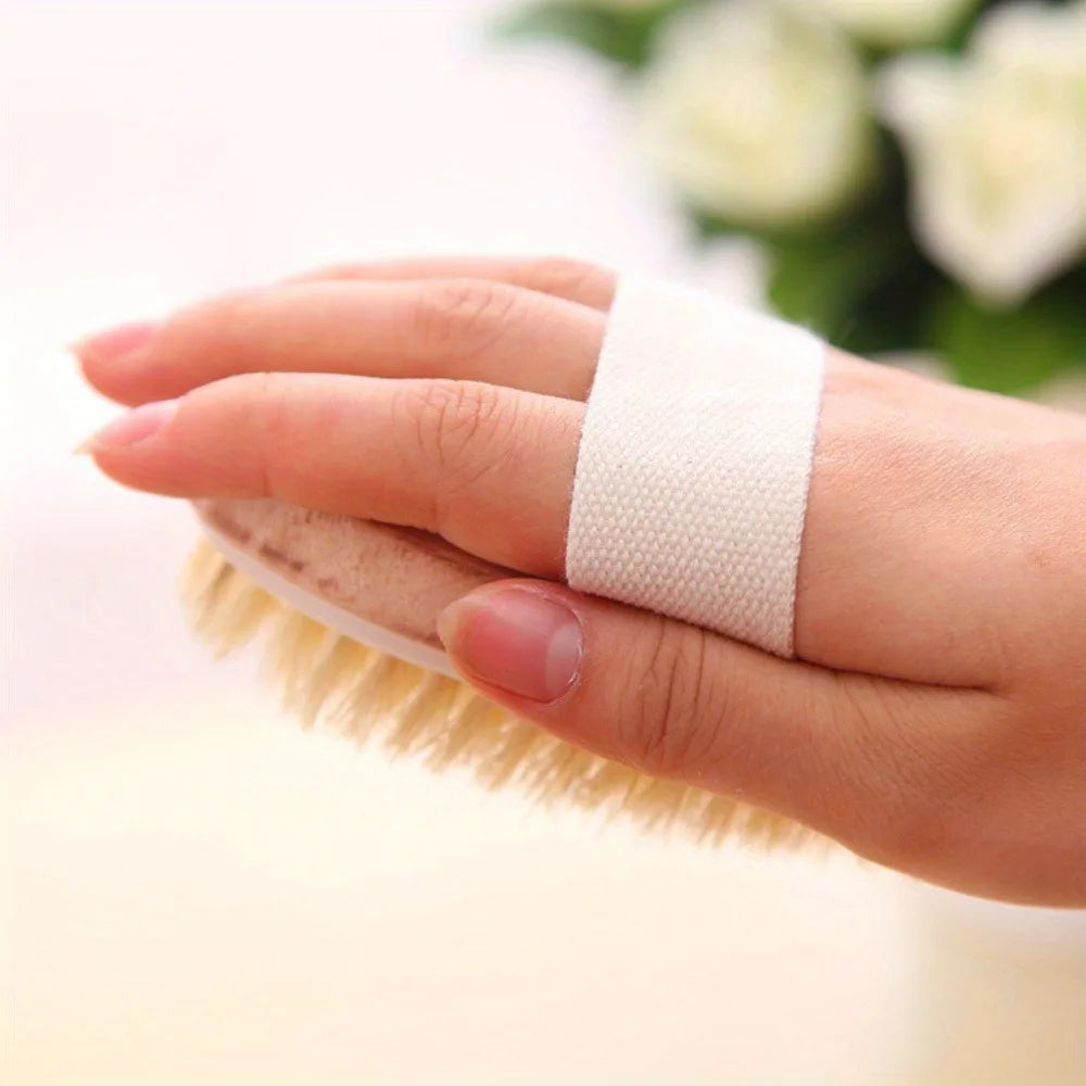 Natural Bristle Body Spa Brush – Wet & Dry Bath Massager Bath Spa Brush PLUSH