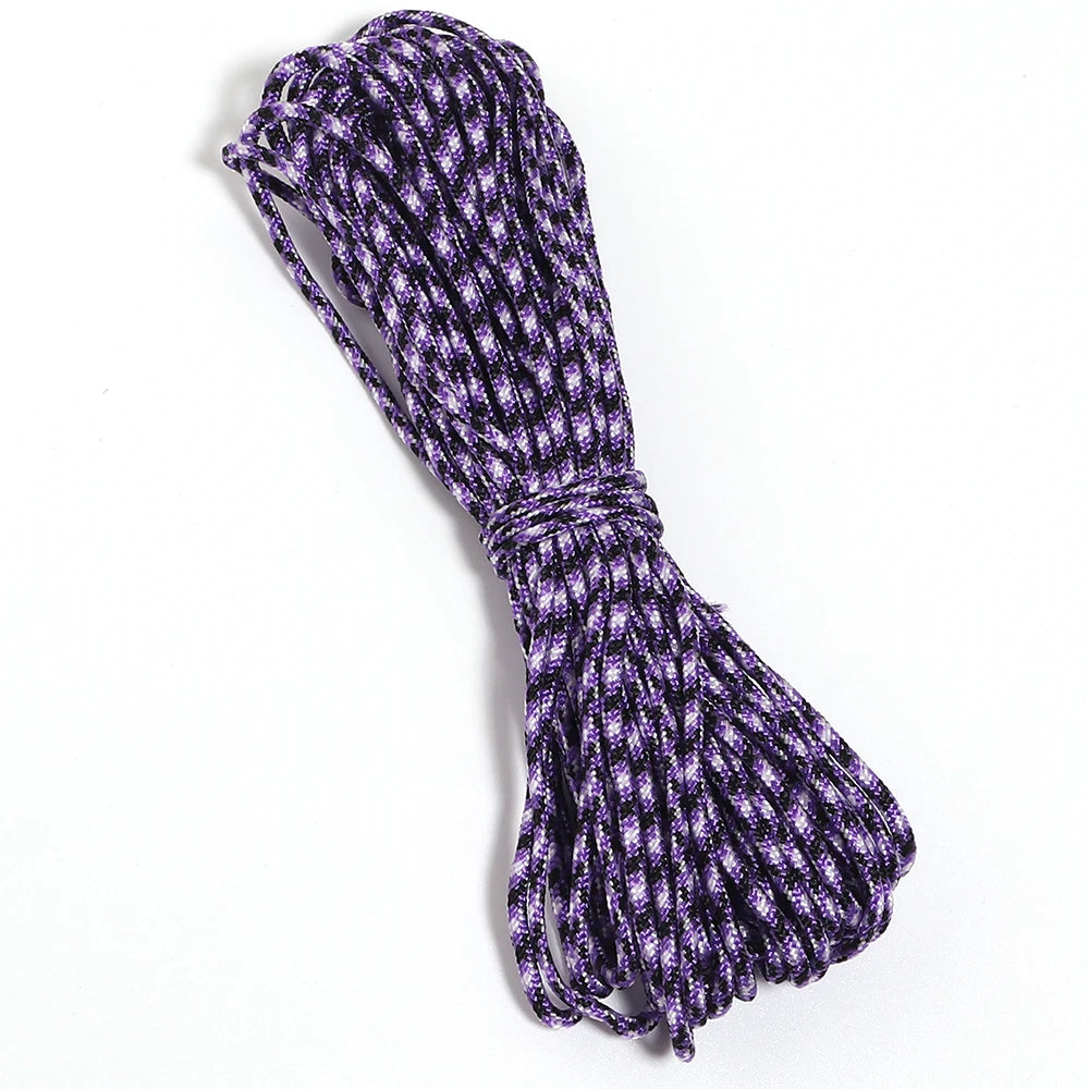 10 Yards 2mm Camouflage Polyester Braided Paracord DIY Cord Braided Paracord Rope PLUSH purple