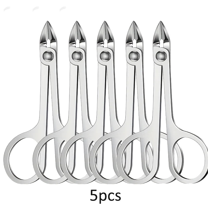 Stainless Steel Cuticle Scissors & Nail Clippers Manicure Set Cuticle Scissors Set PLUSH 5 pcs