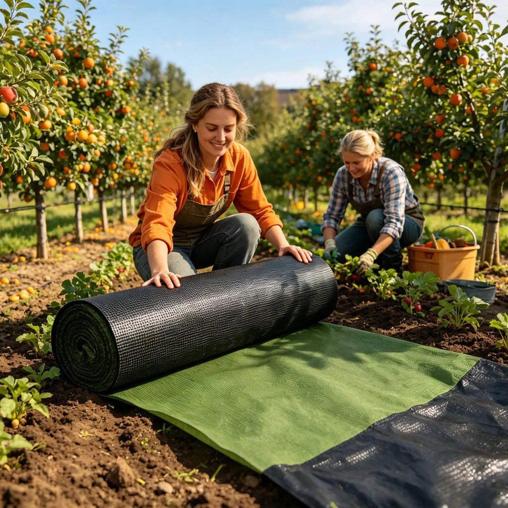 Weed Barrier Landscape Fabric 0.8Mx15M Garden Ground Cover Mat Weed Barrier Fabric PLUSH